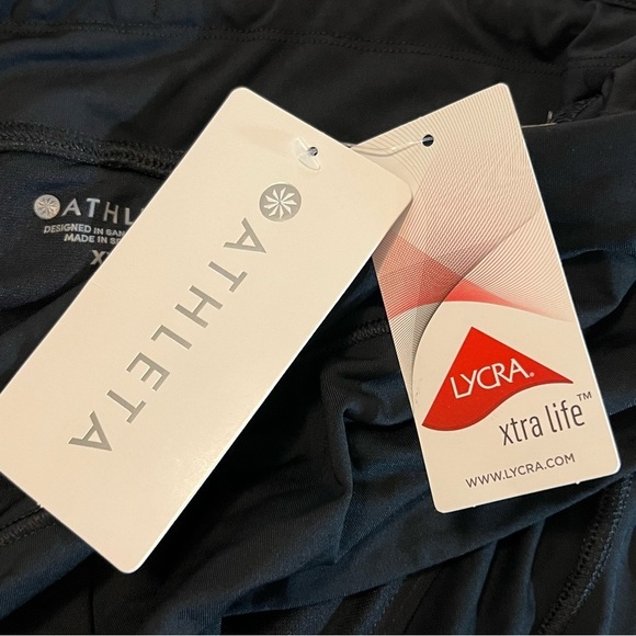 NWT Athleta Womens Kata 2.0 Swim Shorts Drawstring Pockets Black XXS Athletic - Picture 14 of 16